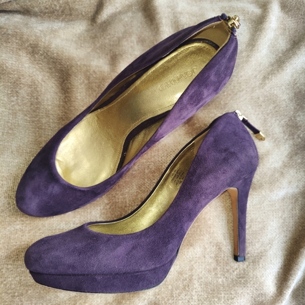 Joan & David Dawilma Leather Suede and Leather Sole Pump, Size 9